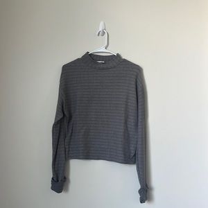 Grey Mock Neck Sweater